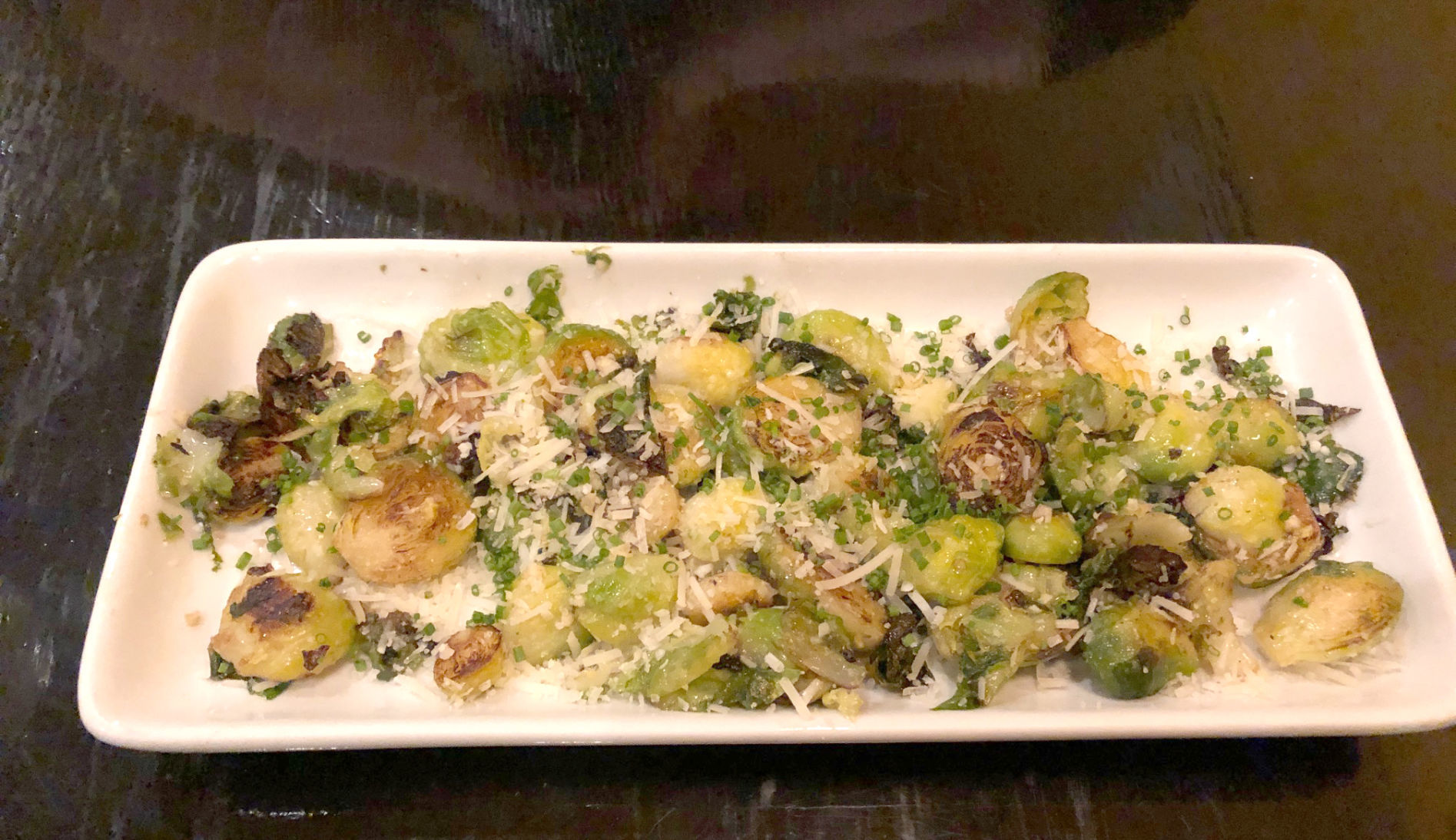 Duck-fat roasted sprouts